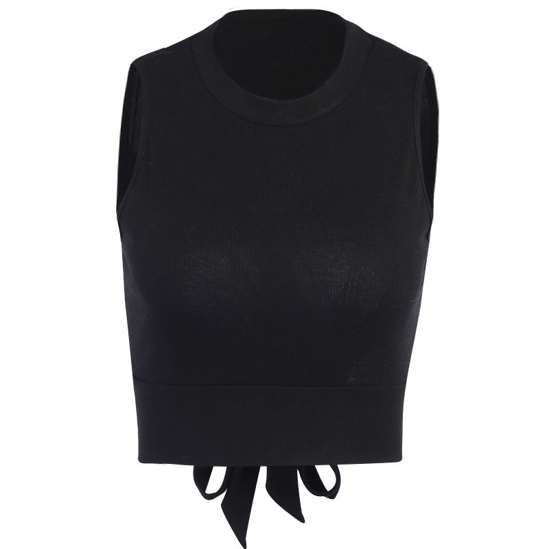 Slim Fit Midriff-baring Short Sleeve  Top Women's Spring