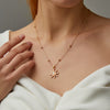 Temperament Inlaid Opal Small Beautiful Simple Clavicle Necklace