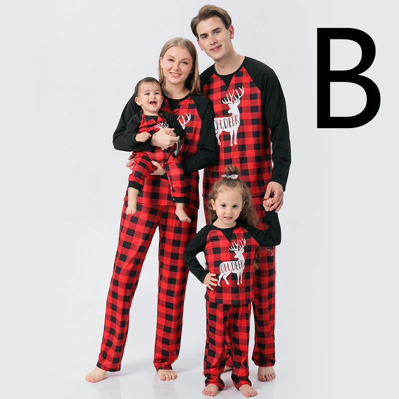 Alpscommerce Family Pajamas Set Clothes For Mom Dad And Son Cartoon Print