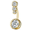 Fashion Simple Zircon Belly Button Button