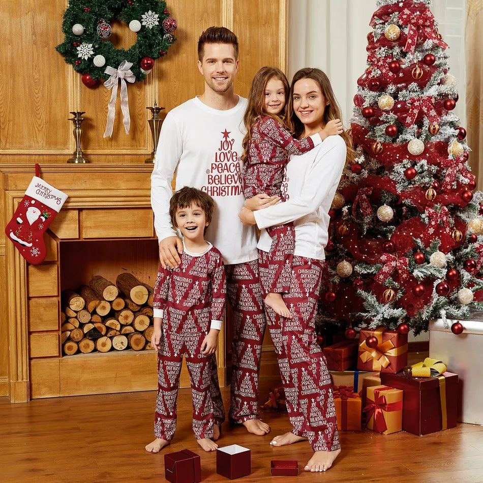 Women's Christmas Parent-child Set Printed Homewear Pajamas Two-piece Set