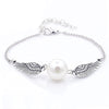 European And American Foreign Trade Jewelry Angel Wings Pearl Silver Bronze