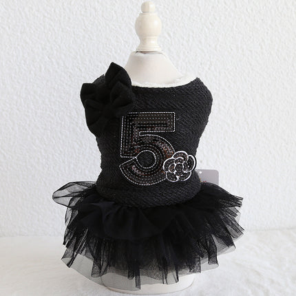 Double Bow Cotton Skirt Teddy Dog Clothes