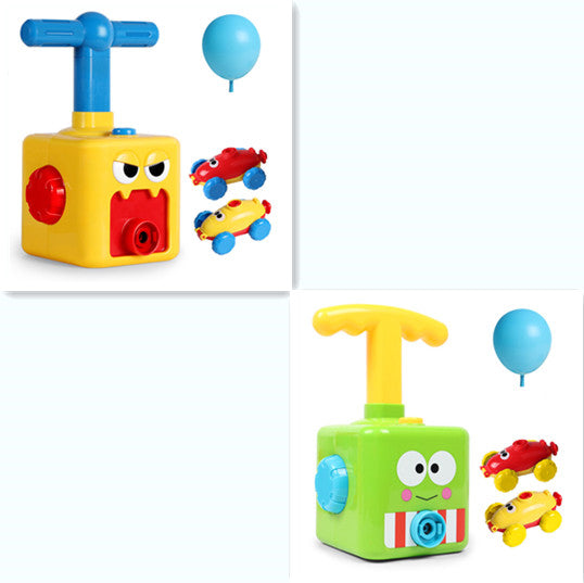 Power Balloon Launch Tower Toy Puzzle Fun Education Inertia Air Power Balloon Car Science Experimen Toy for Children Gift