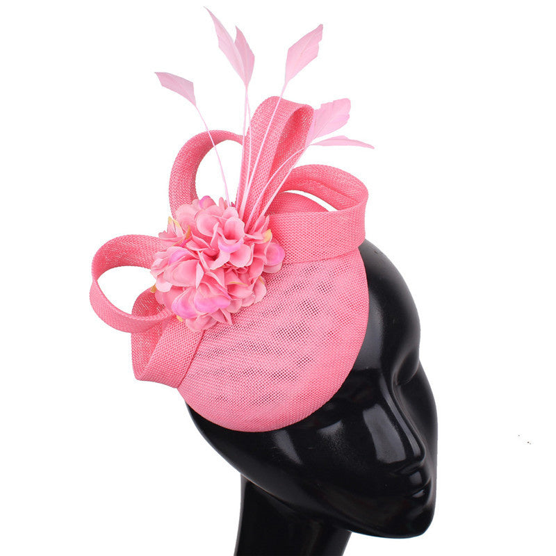 Hair Accessories Feather Flower Hat