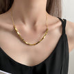 Small Square Snake Bone Chain Necklace Female Summer Ins Tide