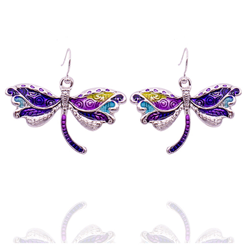 Dragonfly necklace earrings set