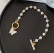 Super Fairy Butterfly Pendant Pearl Bracelet Femininity