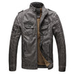Leather Jacket Plus Velvet Washed Retro Leather Jacket