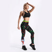 Music Yeti Print Sports Cropped Pants