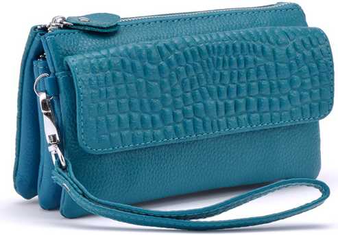 Large Capacity Genuine Leather Bags Clutch Wristlet Bag Day Cutches Handbags Coin Purses