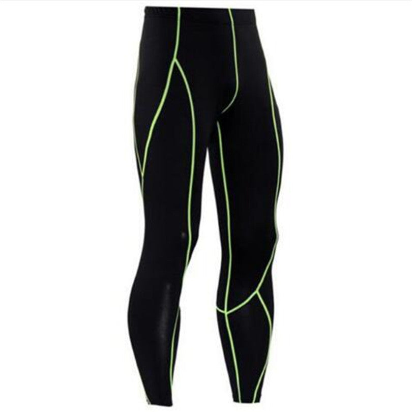 Men's Tight-fitting Elastic Breathable  Football Basketball Fitness Workout Leggings Quick-drying