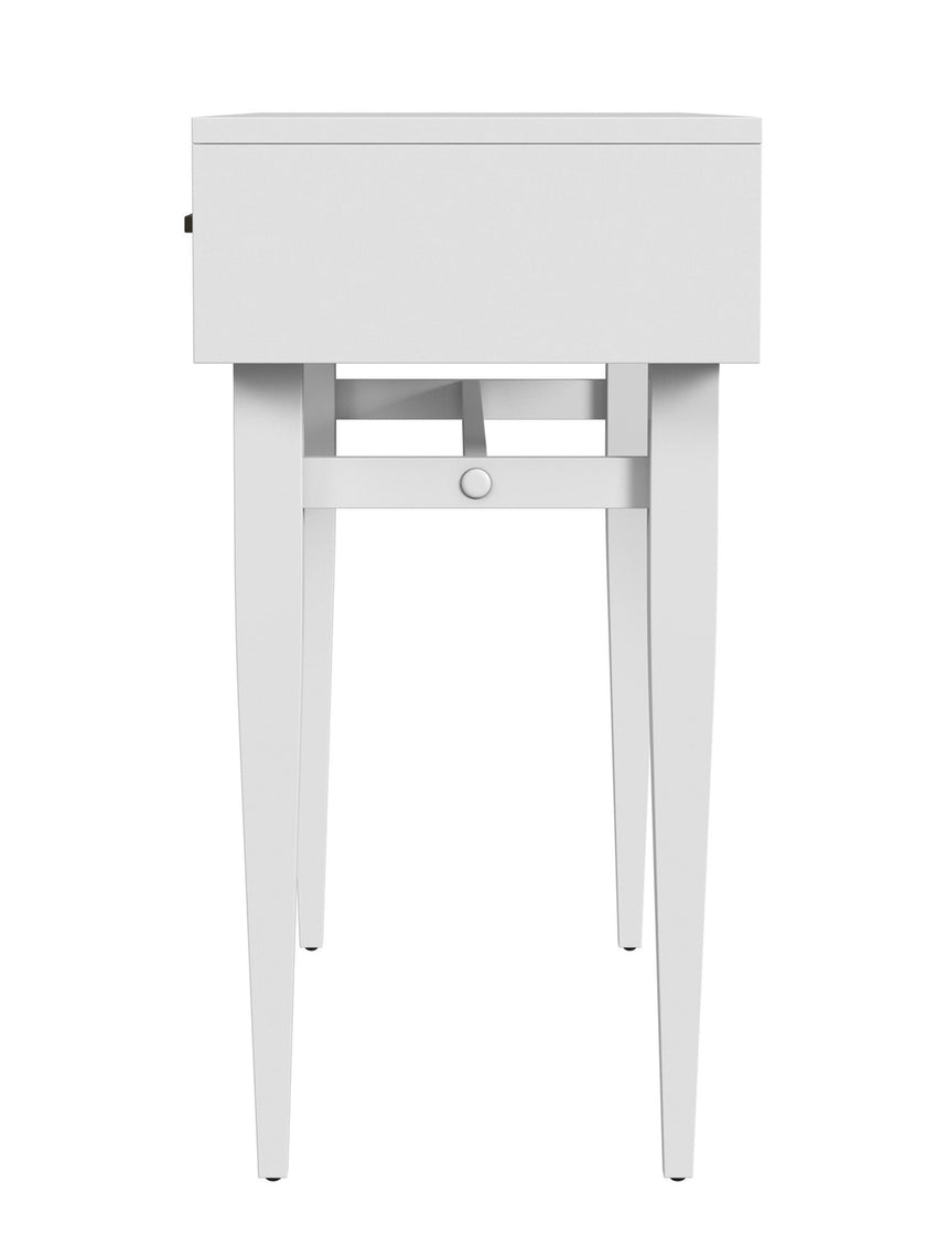 Lavery Cottage White Console Table with Storage - White