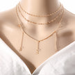 Fashion Multi-Layer Five-Pointed Star Pendant Chain Necklace