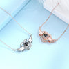 Angel Wings 100 Language I Love You Projection Necklace
