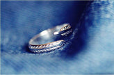 Fashionable beautiful feather plain silver ring
