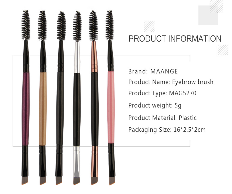 Double eyelash brush eyebrow brush