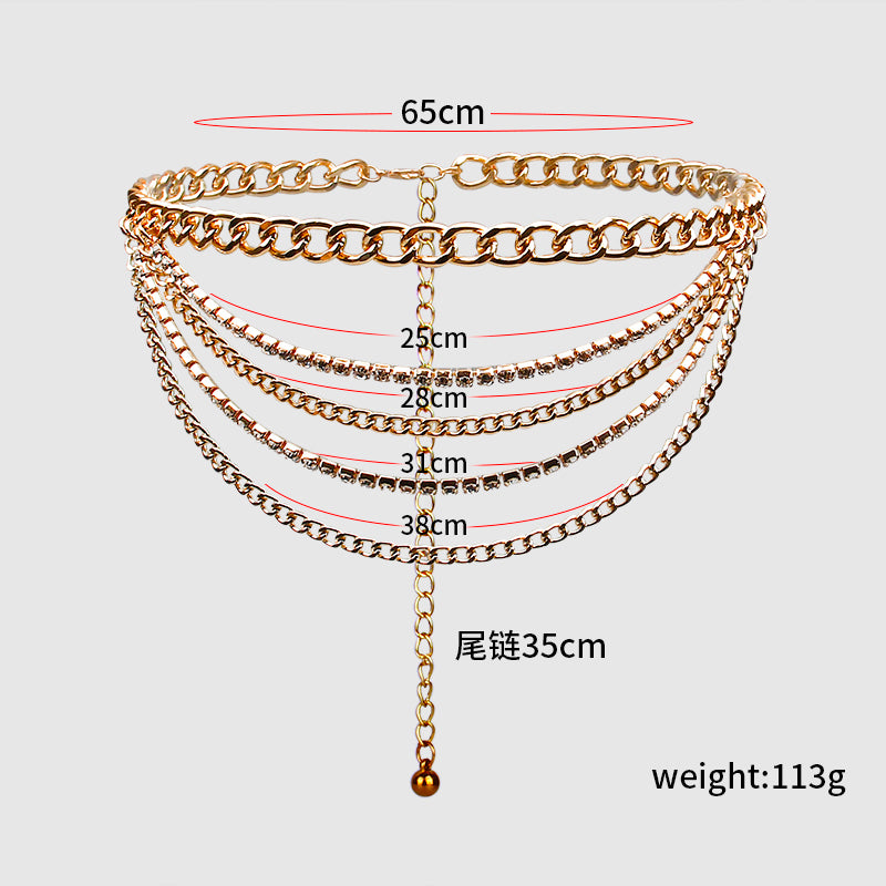 Jewelry  Pants Chain Multilayer Chain Jeans Accessories Waist Chain