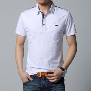 Mens T Shirts Fashion   5XL Summer T Shirt Geometric Design Turn-down Collar Short Sleeve Cotton T-shirt Men Tee 5XL