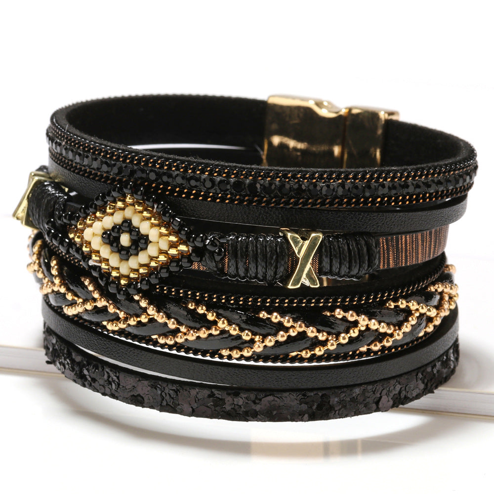 Hand-woven eye bracelet