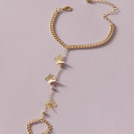Butterfly Pendant Chain Link Bracelet