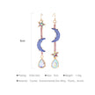 Ladies Blue Moon Star Earrings