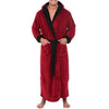Men BathRobe Flannel Hooded Thick Casual Winter