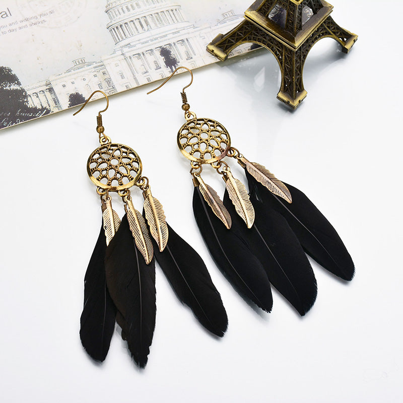 Tassel long earrings