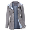 Detachable Hood Trench Coat Women's Women's Plus Size