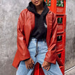 Alpscommerce Leather Coat Warm Suit
