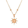 Temperament Inlaid Opal Small Beautiful Simple Clavicle Necklace