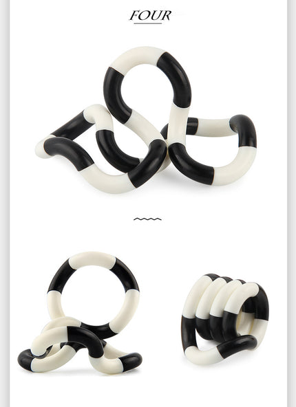 Twisted Ring Fidget Magic Trick Rope Tange Fidget Toy Creative DIY Winding Leisure Education Stress Relief Decompression Toy