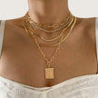 Fashion Copper Chain Micro Inlaid Rhinestone Set Necklace