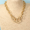 Europe and America Electroplating Big Heart Big Necklace
