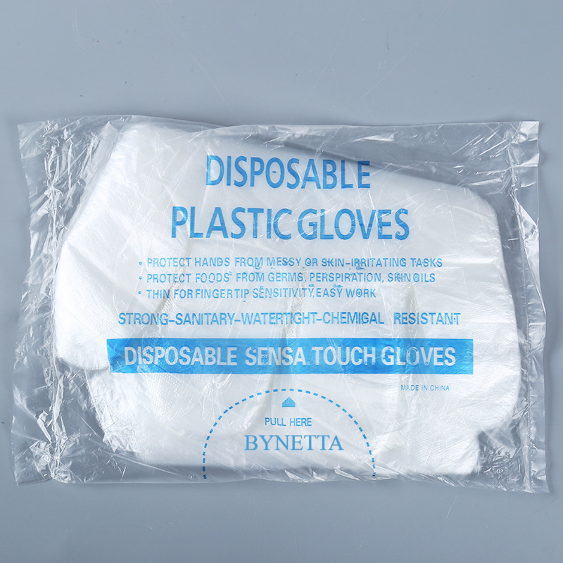 Alpscommerce (Bynetta)  Disposable Gloves Food Duck Neck Fried Chicken Crayfish Transparent New PE Plastic Gloves