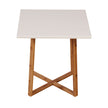 Eccostyle Solid Bamboo Frame Square End Table - White