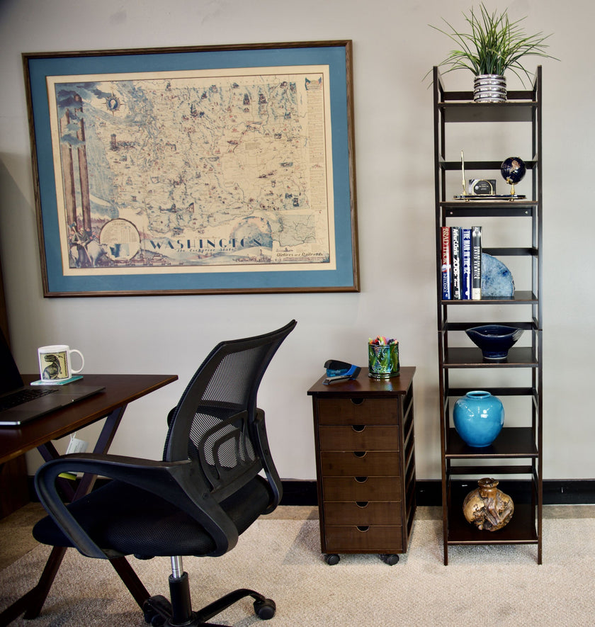 Eccostyle 3-Tier Bamboo Frame Stackable Tower Shelf - Espresso