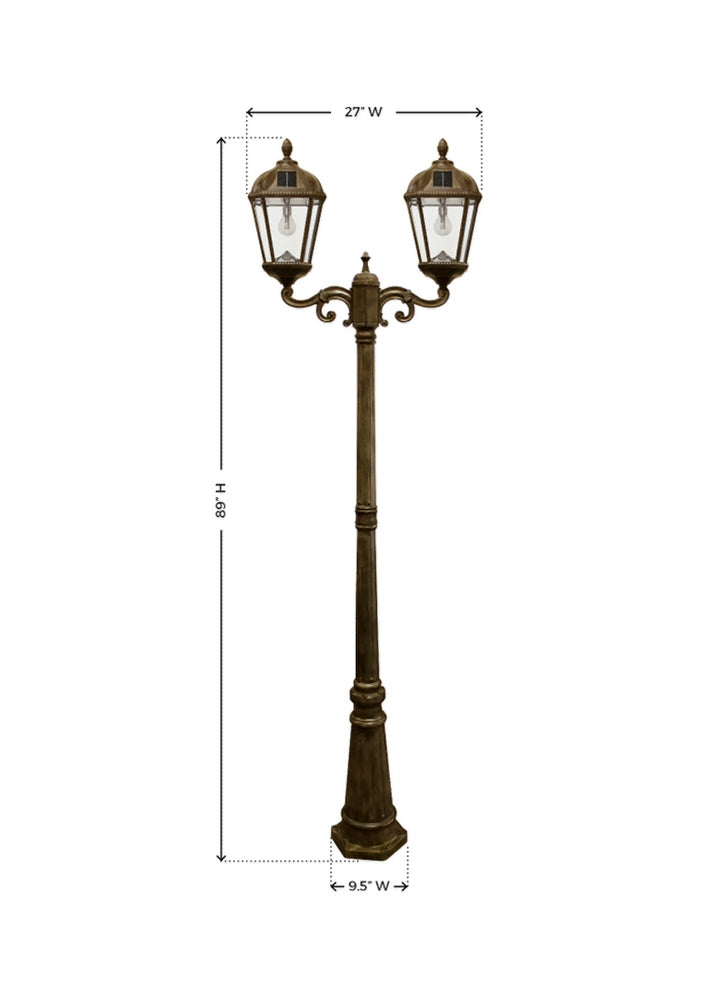 Gama Sonic GS-98B-D-WB Royal Bulb Double Head Lamp Post 2 Outdoor