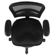 Mid-Back Black Mesh Ergonomic Drafting Chair with Adjustable Chrome