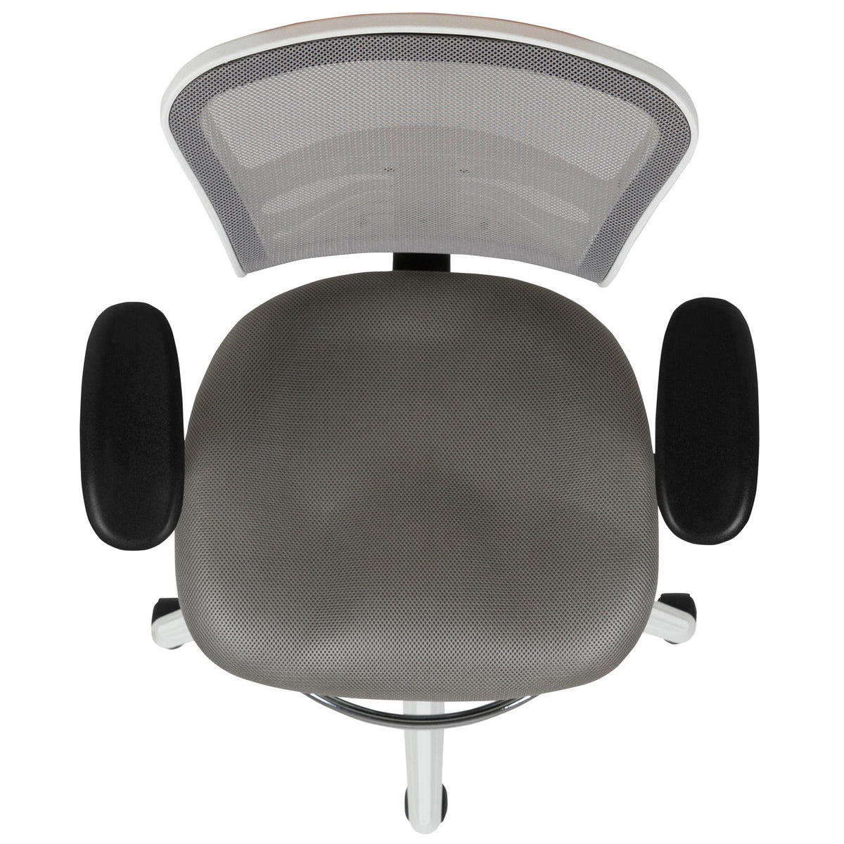Light Gray Mesh Ergonomic Drafting Chair with Adjustable