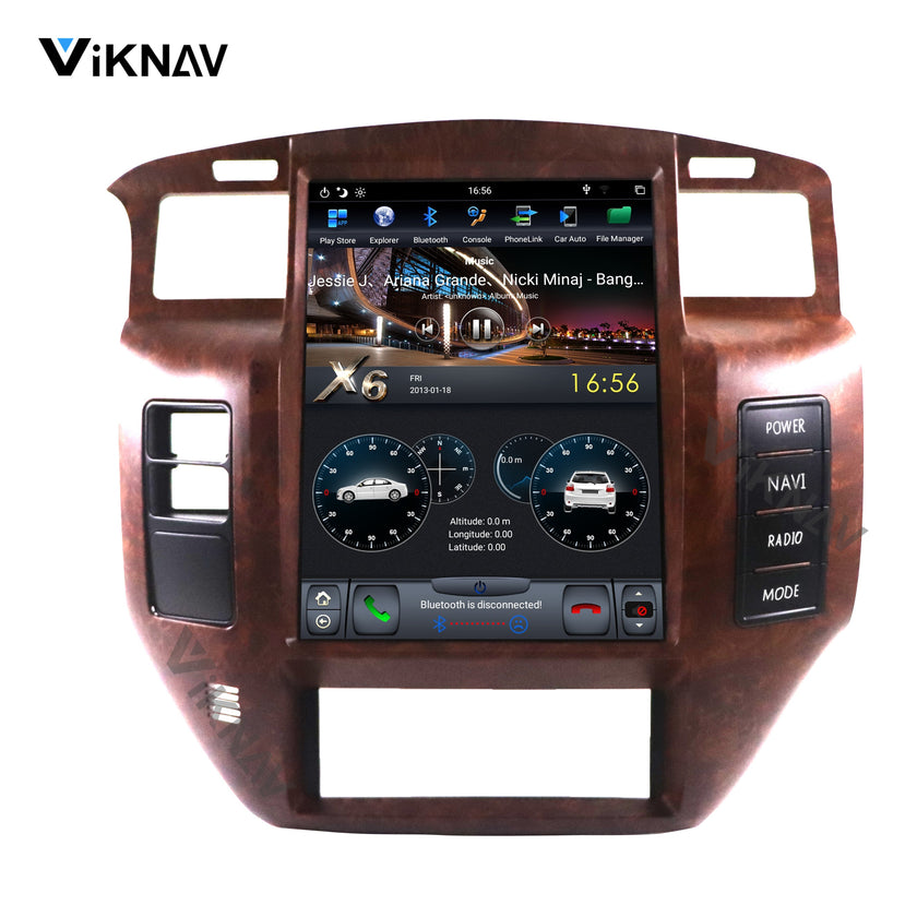 2 DIN Android car Radio multimedia player for NISSAN PATROL Y61 2004-2019 car stereo autoradio auto audio vertical Tesla