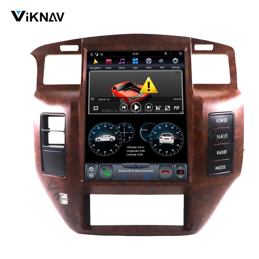 2 DIN Android car Radio multimedia player for NISSAN PATROL Y61 2004-2019 car stereo autoradio auto audio vertical Tesla