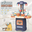 Role Play Kids Kitchen Playset With Real Cooking And Water Boiling Sounds