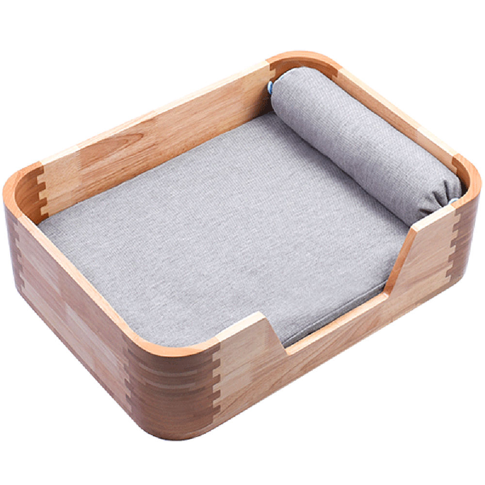 INSTACHEW Nakori Pet Bed with Rounded Edge Design, Removable Covers,