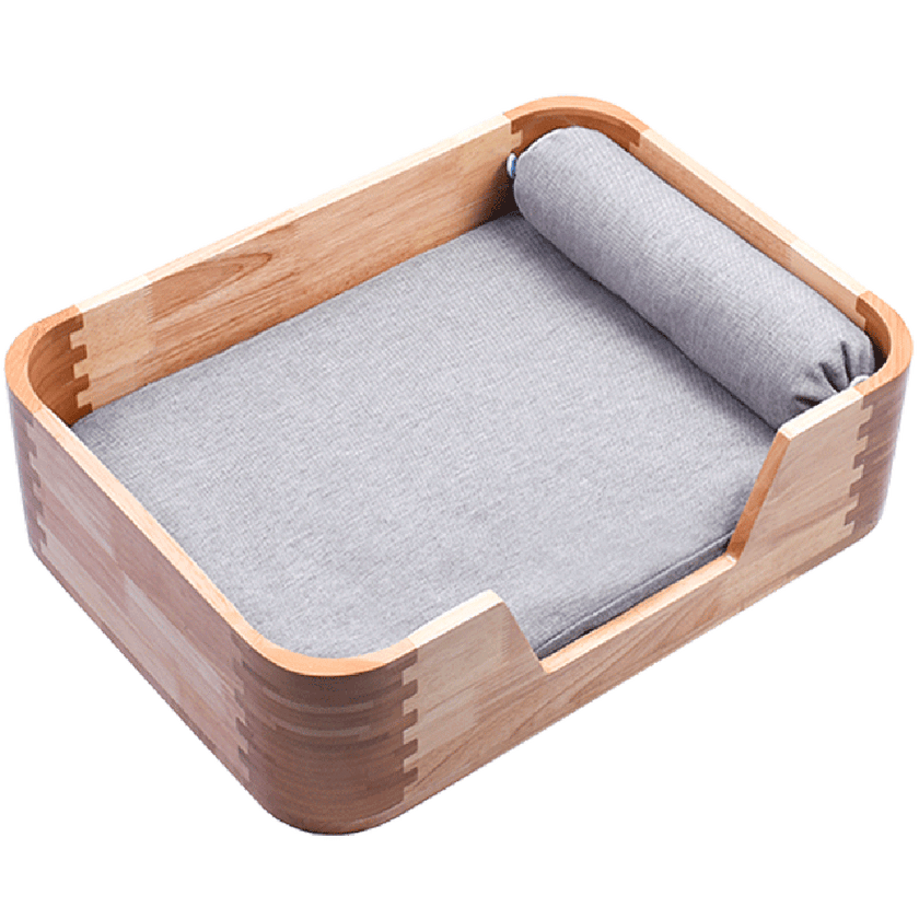 INSTACHEW Nakori Pet Bed with Rounded Edge Design, Removable Covers,