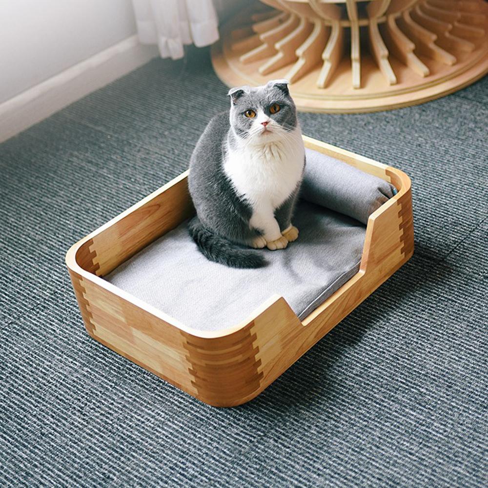 INSTACHEW Nakori Pet Bed with Rounded Edge Design, Removable Covers,