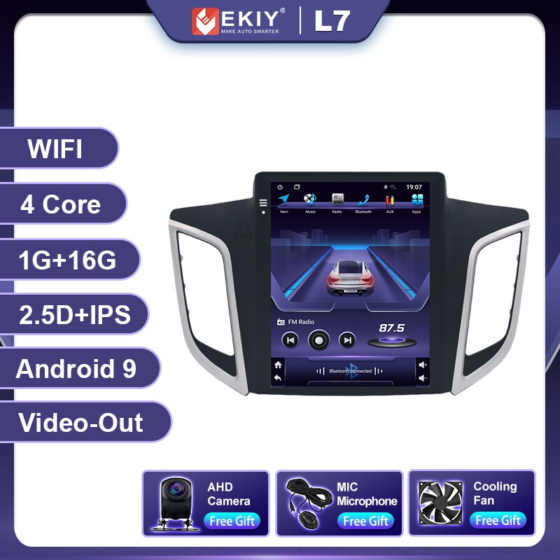 EKIY Carplay DSP Android Auto Radio For Hyundai Creta IX25 2015 - 2019 Car Multimedia Tesla Vertical Screen GPS Navi Stereo 2din