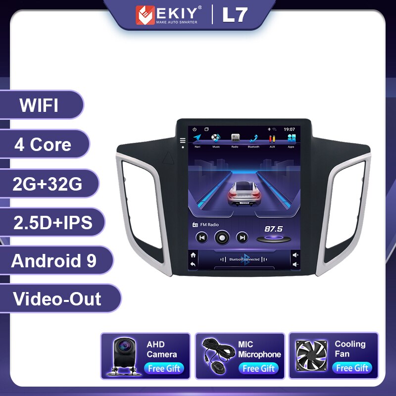 EKIY Carplay DSP Android Auto Radio For Hyundai Creta IX25 2015 - 2019 Car Multimedia Tesla Vertical Screen GPS Navi Stereo 2din
