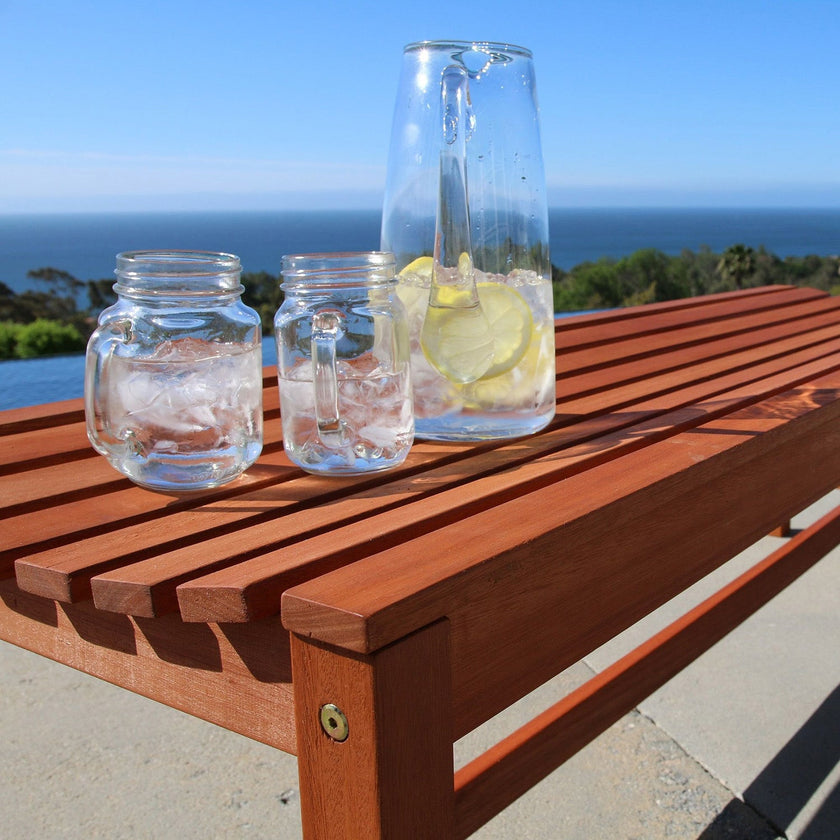 Malibu Outdoor Patio 5-foot Wood Backless Garden Bench