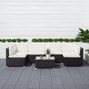 Vifah Venice 7-piece Classic Outdoor Wicker Sectional Sofa with Seat